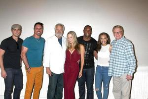 los angeles, aug 16 - darin bäckar, don diamont, john mccook, jennifer gareis, Lawrence helgon segrare, regera edwards, kuk christie på de djärv och skön fläkt händelse söndag på de universell sheraton hotell på augusti 16, 2015 i universell stad, ca foto