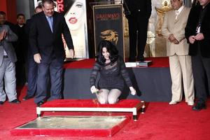 los angeles, nov 18 - cher på de cher handavtryck och fotavtryck ceremoni på grauman s kinesisk teater förgård på november 18, 2010 i los angeles, ca foto