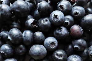 makrofotografering av blåbär för matbakgrund foto
