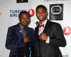 los angeles, sep 13 - socker shane mosley, shane mosley jr på de 5:e årlig ansikte framåt- gala på biltmore hotell på september 13, 2014 i los angeles, ca foto