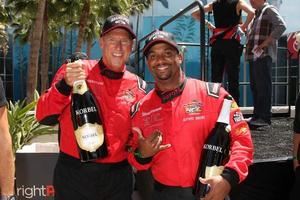 los angeles, feb 18 - dave pasant, alfonso ribeiro på de Toyota stor prix proffs kändis lopp på de Toyota stor prix tävlingsbana på april 18, 2015 i lång strand, ca foto