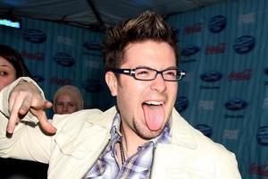 danny gokey anländer på de amerikan idol topp 13 fest på område i los angeles, ca på Mars 5, 2009 foto