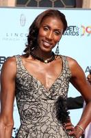 lisa leslie anländer på de slå vad utmärkelser 2009 på de helgedom hörsal i los angeles, ca på juni 28, 2009 ©2008 kathy hutchins hutchins Foto