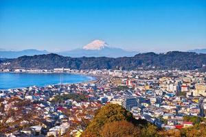 kamakura stad och berget Fuji
