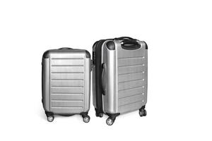 isolerat resväska på en vit bakgrund foto