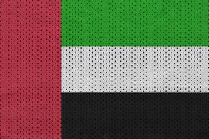 förenad arab emirates flagga tryckt på en polyester nylon- sportswea foto