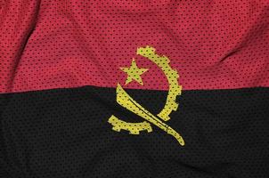 angola flagga tryckt på en polyester nylon- sportkläder maska tyg foto