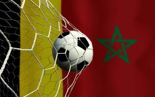 fotboll kopp konkurrens mellan de nationell belgien och nationell marocko. foto