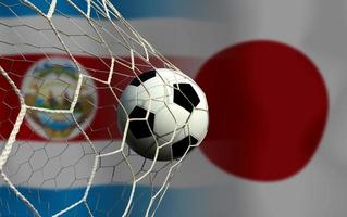 fotboll kopp konkurrens mellan de nationell costa rica och nationell japan. foto