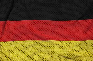 Tyskland flagga tryckt på en polyester nylon- sportkläder maska tyg foto