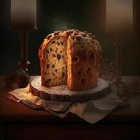 panettone är de traditionell italiensk efterrätt för jul foto