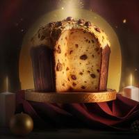 panettone är de traditionell italiensk efterrätt för jul foto