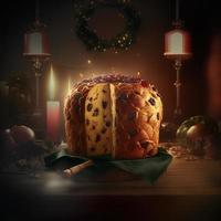 panettone är de traditionell italiensk efterrätt för jul foto