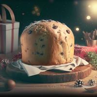 panettone är de traditionell italiensk efterrätt för jul foto