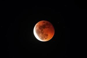 de lunar förmörkelse. fotograferad blod måne foto