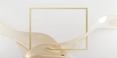 gyllene ramar och fladdrande ark textur bakgrund dekorativ baner 3d illustration foto