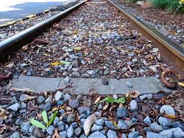 järn järnväg järnväg rader eller järnväg spår för de transport av tåg foto