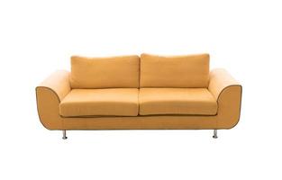soffa gul isolerat foto