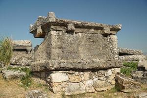 grav på hierapolis gammal stad, pamukkale, denizli, turkiye foto