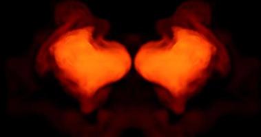 digital framställa alla hjärtans dag brand hjärtan realistisk bakgrund foto