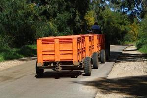 vagn trailer för transport av varor. foto
