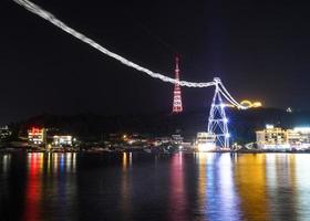 natt se av yeosu, söder jeolla provins, korea foto