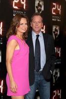 mary lynn rajskub och Kiefer sutherland anländer på de 24 säsong final undersökning säsong 8, och säsong 7 dvd släpp på de wadworth teater i westwood, ca på Maj 12, 2009 foto