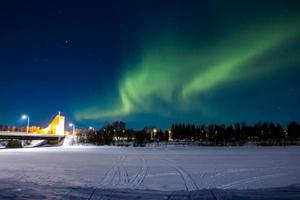 nordlig lampor, aurora borealis, i lappland finland foto