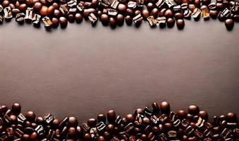 nyligen rostad kaffe bönor. kan vara Begagnade som bakgrund. kaffe sammansättning. foto