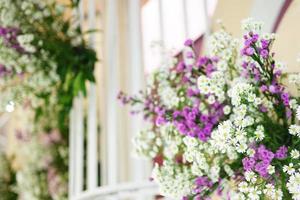 blomma arrangemang för bröllop dekoration foto