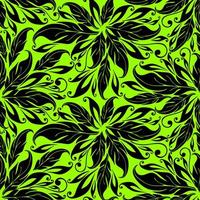 grafisk sömlös asymmetrisk svart mönster på grön bakgrund, textur, design foto