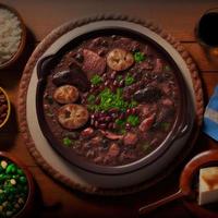 utsökt brasiliansk feijoada mat foto