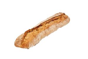 råg baguette isolerat på de vit bakgrund foto