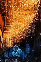 strasbourg, Frankrike - december 2018 - ny jul dekorationer och illumination i historisk Centrum foto