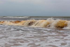 baltic hav kust på solnedgång foto