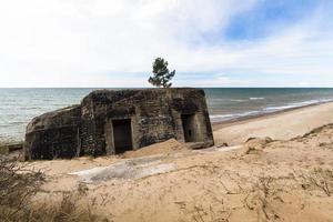 baltic hav kust på solnedgång foto