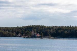 molnig havslandskap i baltic hav foto