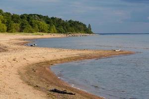 baltic hav kust på solnedgång foto