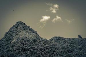 abraao mountain pico do papagaio med moln ilha grande brasilien. foto