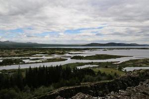 en se av isländsk landskap i de söder av de Land foto