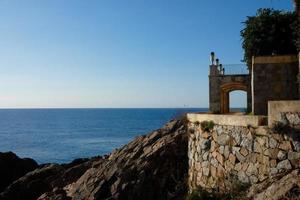 camino de ronda, en väg parallell till de katalansk costa brava, belägen på de medelhavs hav i de norr av Katalonien, Spanien. foto