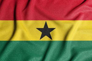 nationell flagga av de ghana. de huvud symbol av ett oberoende Land. foto