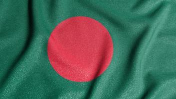 nationell flagga av de bangladesh. de huvud symbol av ett oberoende Land. flagga av bangladesh. foto