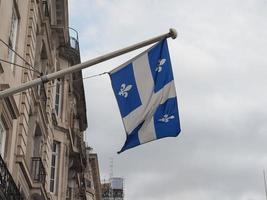 quebecs flagga foto