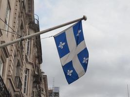 quebecs flagga foto