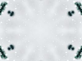 suddigt grön löv kalejdoskop bakgrund abstrakt blomma och symmetrisk mönster för jul vibrafon foto
