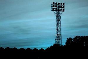 stadion på solnedgång foto