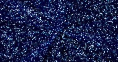 jul ny år snöfall från små lysande flygande snöflingor partiklar prickar blå vit skinande festlig isolerat på svart bakgrund. abstrakt bakgrund. skärmsläckare foto