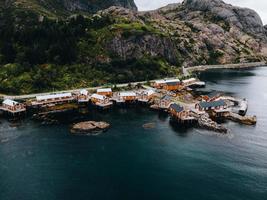 visningar från Nusfjord i de lofoten öar i Norge foto