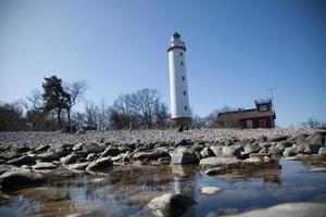 lange erik fyr i de norr av öland, Sverige foto